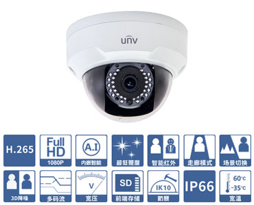 IPC322E-H系列 1080P红外防暴半球网络摄像机